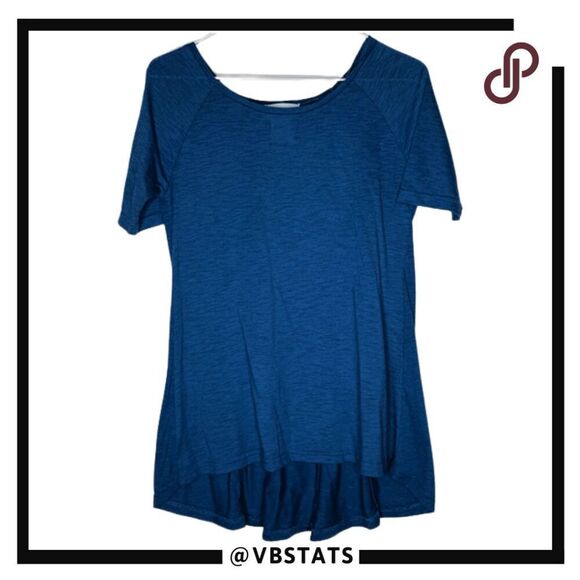 Soft Surroundings Womens Rayon Blend Short Sleeve Soft T-Shirt Blue XS - Picture 1 of 5